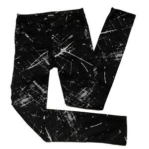 HUDSON Girls Paint Splatter Black Jeans 12